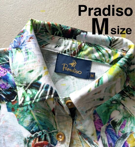 Paradiso ポロシャツ ボタニカル柄 Mサイズ ゴルフウェア