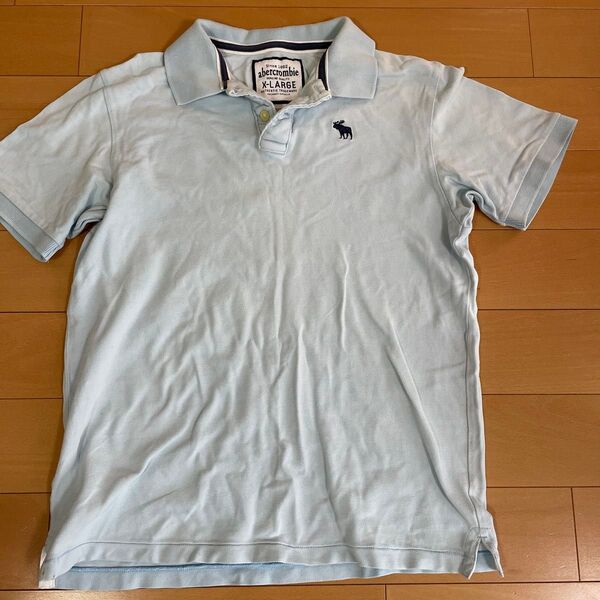 Abercrombie & Fitch ポロシャツ 水色 XL メンズ
