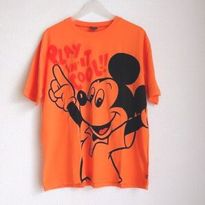 Disney ベビードール ミッキーマウス Tシャツ 【未使用品】オレンジ Mサイズ