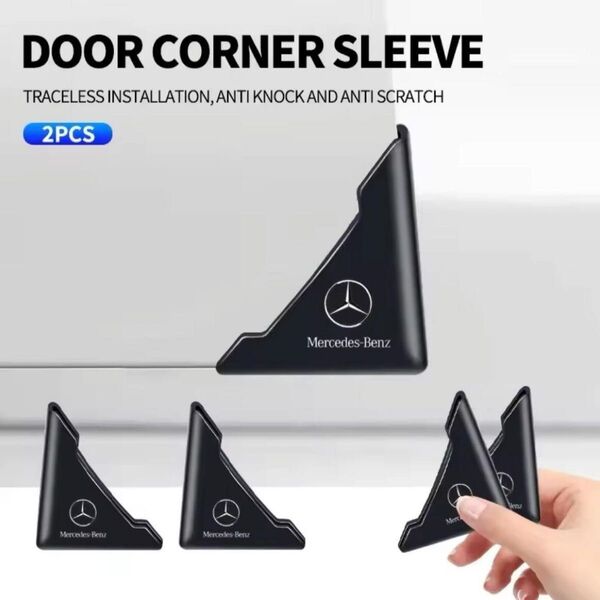 2点セット Mercedes-Benzメルセデスベンツ ドアコーナープロテクター コーナーガード シリコン ステッカー AMG d
