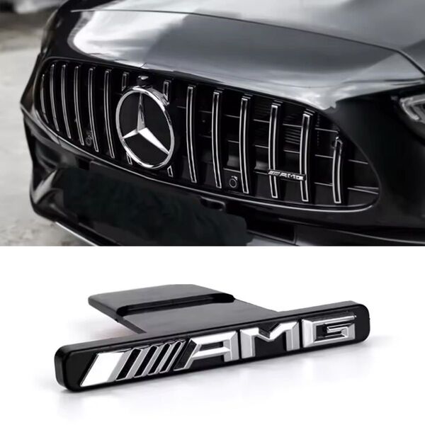 Mercedes-Benz メルセデスベンツ AMG フロントグリル パナメリカーナ エンブレム バッジ バッヂ シルバー d