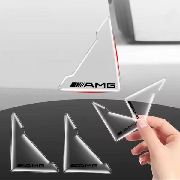 2点 Mercedes-BenzメルセデスベンツAMG ドアコーナープロテクター コーナーガード シリコン ステッカー クリアーg