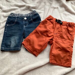 子供服 ズボン 110 ハーフパンツ 2枚セット