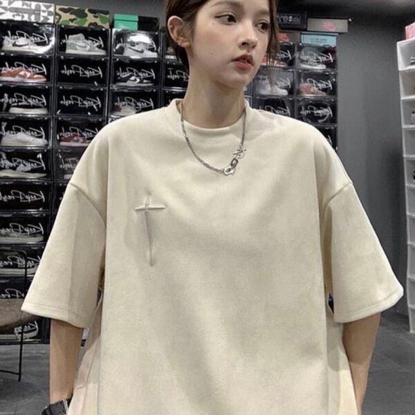 半袖 Tシャツ ストリート ユニセックス ドロップショルダー