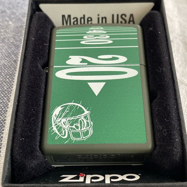 Zippo ジッポ FOOTBALL 2015年製 80周年記念モデル オイルライター 喫煙具 ジッポー 新品未使用 箱付き