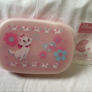 【新品】タッパーウェア ディズニーコラボ マリー スリムランチボックス お弁当箱 仕切りあり ピンク