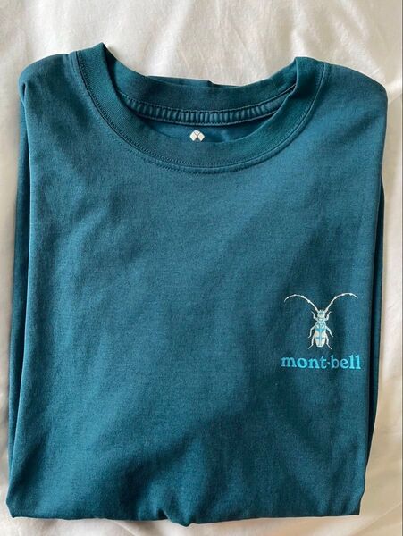 【美品】mont-bell モンベル 甲虫Tシャツ 半袖 グリーン 緑 メンズS