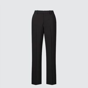 【美品】ユニクロ UNIQLO 感動パンツ ストレート ブラック 黒レディース XL