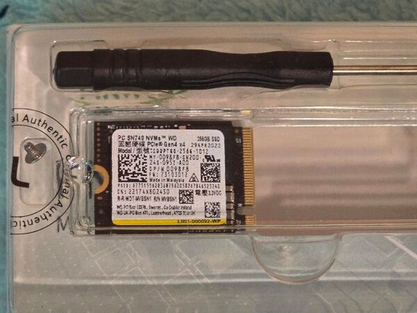 Western Digital SN740 256GB NVMeSSD 2230 PCIe4.0 SDDPTQD-256G