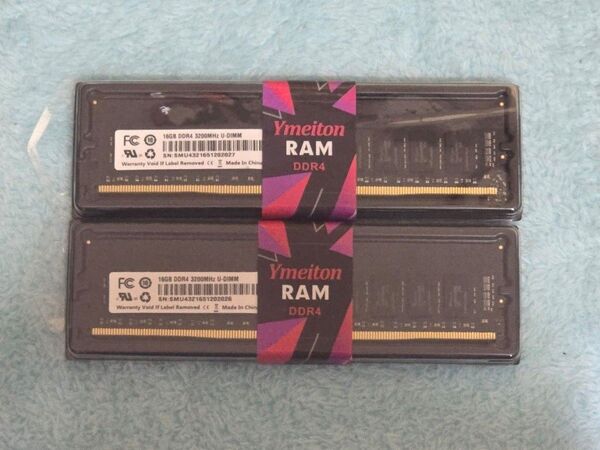Ymeiton 16GBx2枚組 合計32GB DDR4-3200 U-DIMM 288pin メモリ RAM