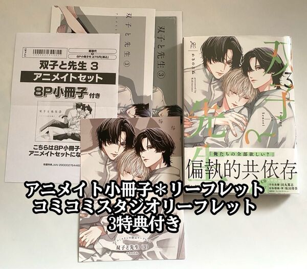双子と先生アニメイト小冊子*アニメイトリーフレット*コミコミスタジオリーフレット付き /かきのたね