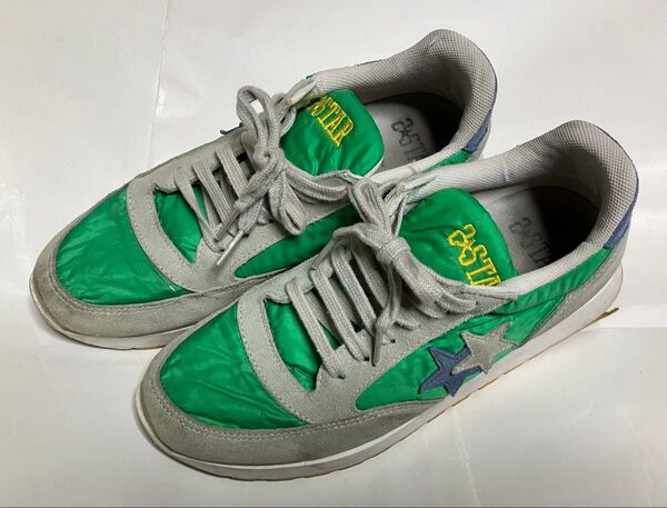 S STAR MADE IN ITALY スニーカー 緑×グレー サイズ40(25cm位)USED