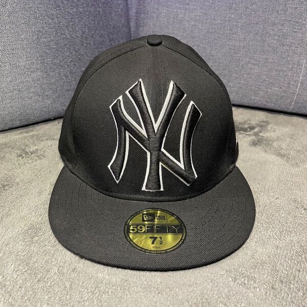 NEW ERA ニューエラ 59FIFTY NY ヤンキース キャップ 7 1/2 ビッグロゴ レア