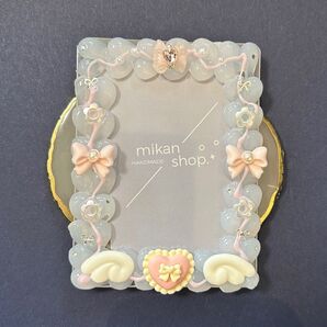 トレカケース ホイップデコ 硬質ケース ピンク クリア リボン 羽根 ①