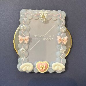 トレカケース ホイップデコ 硬質ケース ピンク クリア リボン 羽根 ②