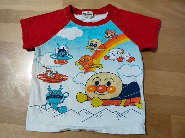アンパンマン 半袖Tシャツ 90cm レッド