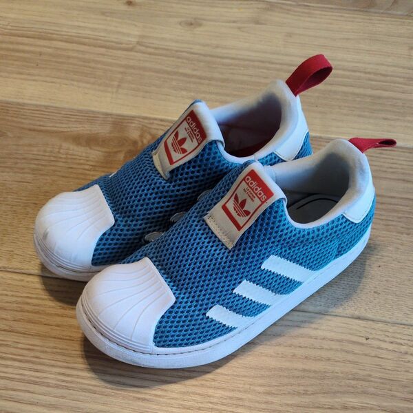 adidas スリッポン 靴 シューズ 20cm ブルー
