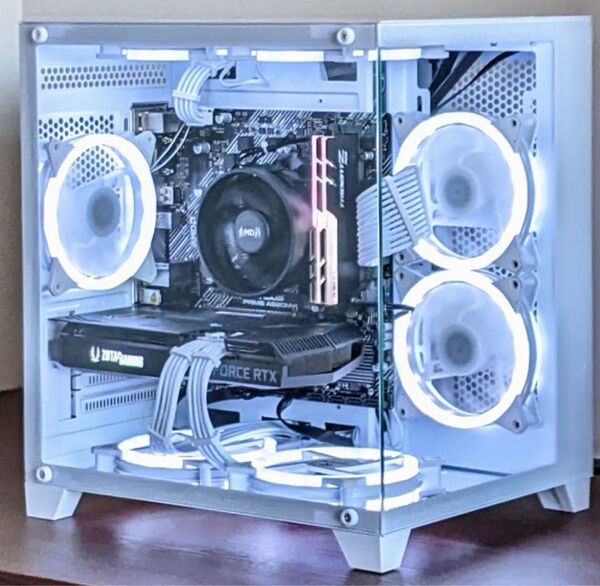 2面ガラス ゲーミングPC Ryzen5 5600 RTX3070 Wi-Fi