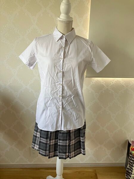 制服風(半袖ブラウス・プリーツスカート)上下セット