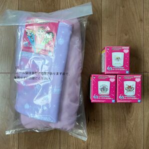 パワーパフガールズ くじ ブランケットinクッション ガールズグラス 4点セット