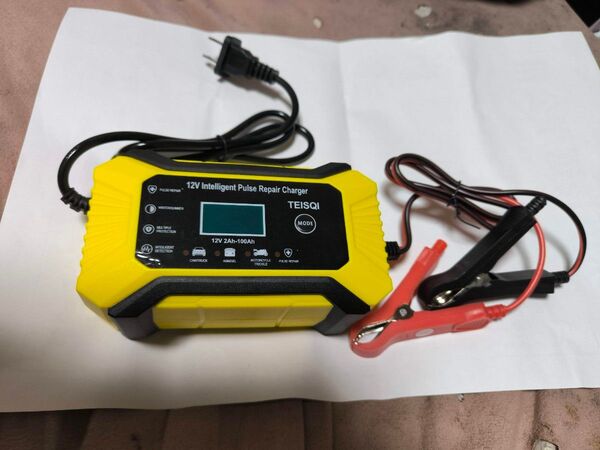 バッテリー充電器 12V 6A 自動車 バイク パルス充電修復 全自動バッテリーチャージャー 新品未使用品 在庫有りすぐ発送