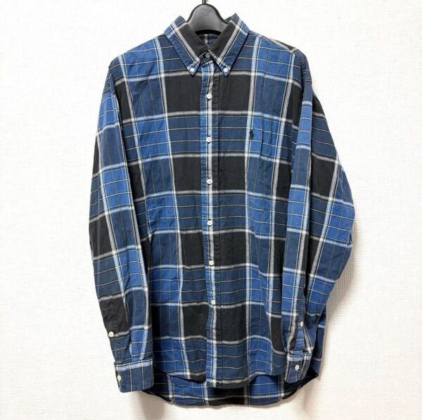 チェック シャツ ポロ ラルフローレン 80 90 USA vintage BLAIRE