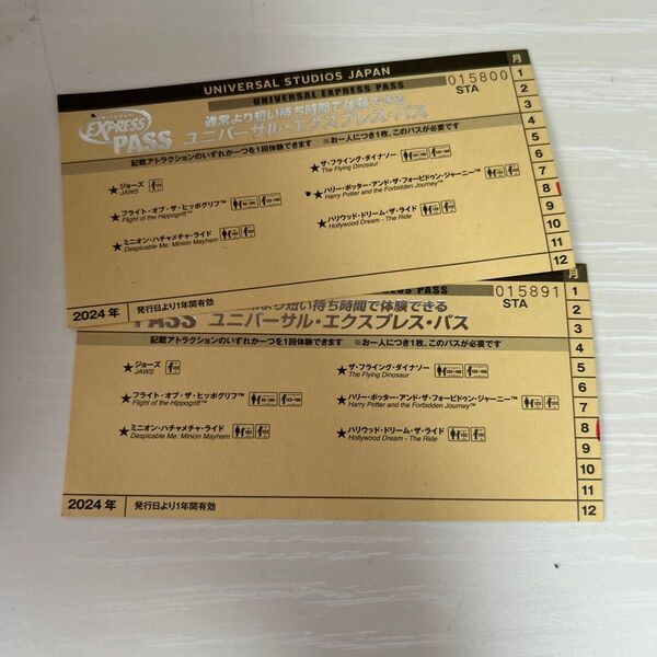 USJエクスプレスパス チケット今年の8月まで有効