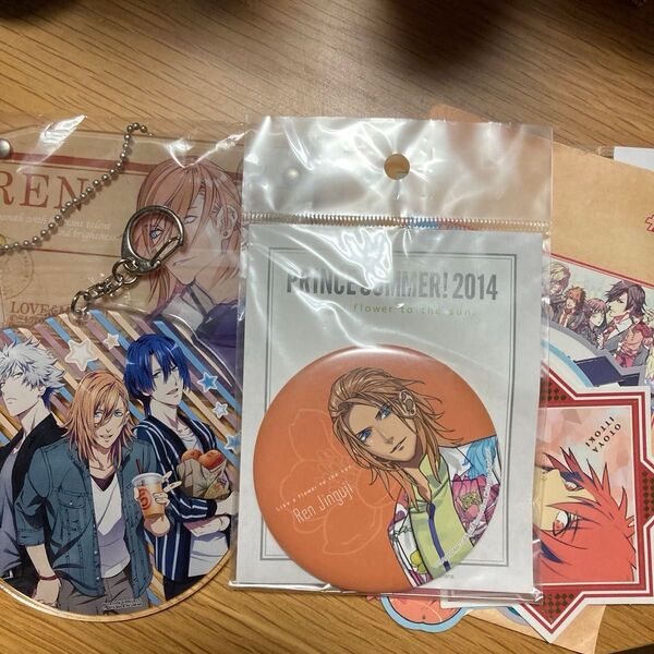 うたプリ 神宮寺レン プリンスサマー2014 缶バッジ アクキー ステッカー