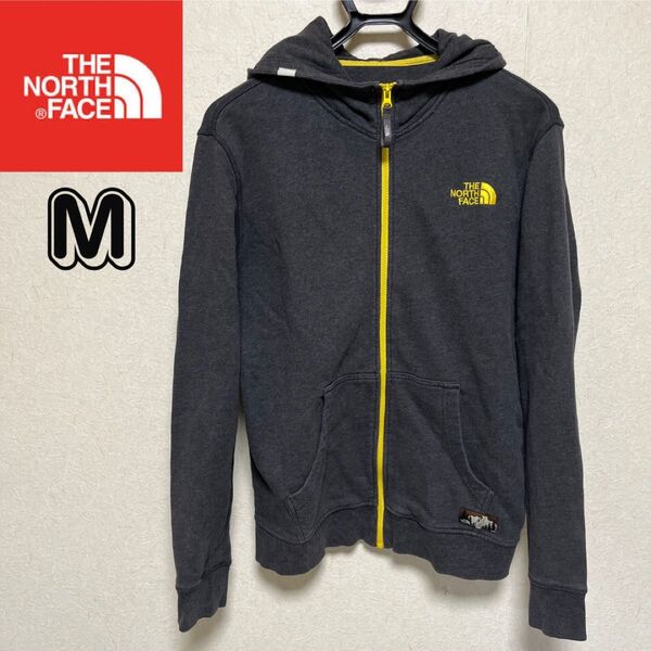 【韓国限定】ノースフェイス ジップパーカー 刺繍ロゴ M 韓国モデル ホワイトレーベル THE NORTH FACE