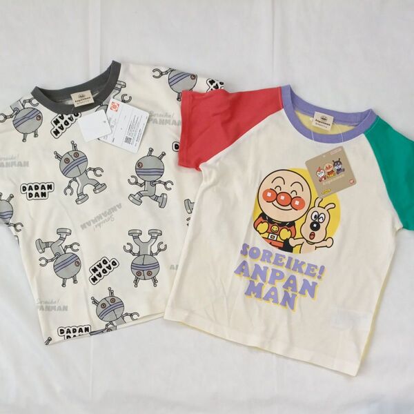 来たる夏! 100cm アンパンマン Tシャツ 半袖 男の子 総柄 Tシャツ セット新品 箸 保育園 幼稚園 お弁当 ランチ