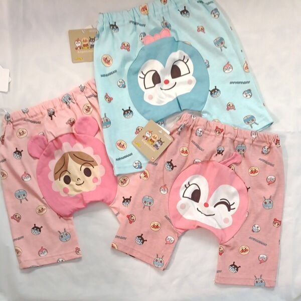 来たる夏! 100cm アンパンマン 半ズボン 半袖 女の子 Tシャツ セット新品 箸 保育園 幼稚園 ドキンちゃん パンツ
