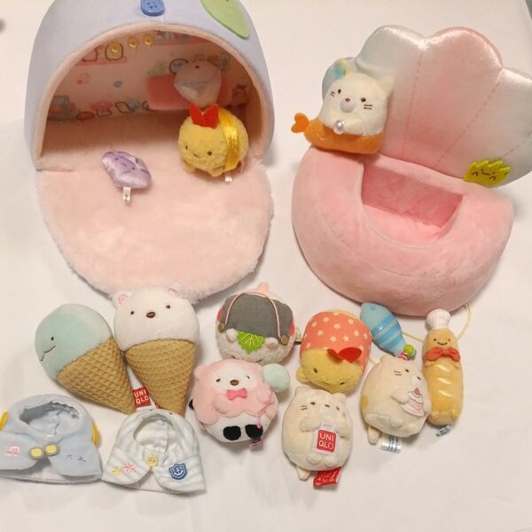 すみっコぐらし ぬいぐるみ ホビー ユニクロ ファミリーマート かしわ餅 コレクション 貝殻