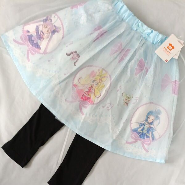 120cm 7分丈 スパッツスカート スカッツ キミとアイドルプリキュア レギンス スカート
