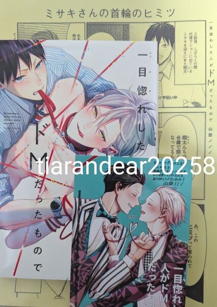一目惚れした人がドMだったもので 山田ノノノ ホーリンラブブックス特典ブロマイド付き おまけペーパー付き