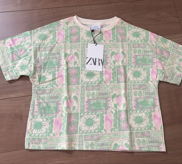 ZARA サーフハワイ風Tシャツ 122cm