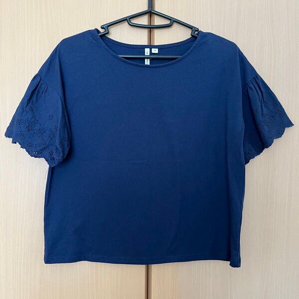 【最終価格】 HKWORKS トップス ネイビー 袖レース M