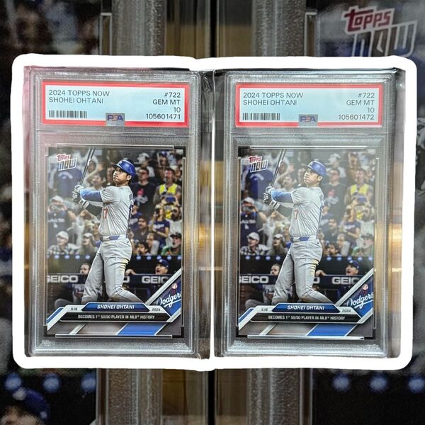 PSA10 大谷翔平 2024 Topps now 50/50 ドジャース Shohei Ohtani