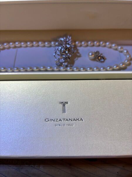GINZA TANAKA 真珠 ネックレス 3点セット アクセサリー ブローチ