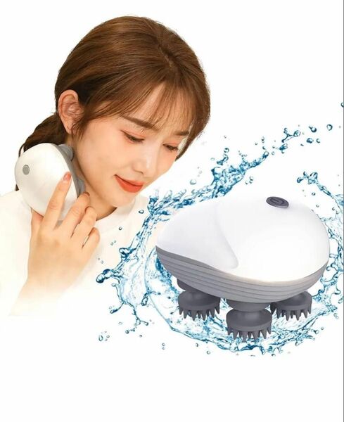 頭皮マッサージ器 IPX7防水 USB充電式 頭皮ブラシ ヘッドスパ 頭皮ケア
