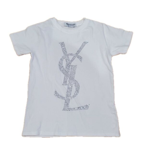 白M【Yves Saint Laurent】イヴサンローランTシャツ Tシャツ 半袖Tシャツ M トップス