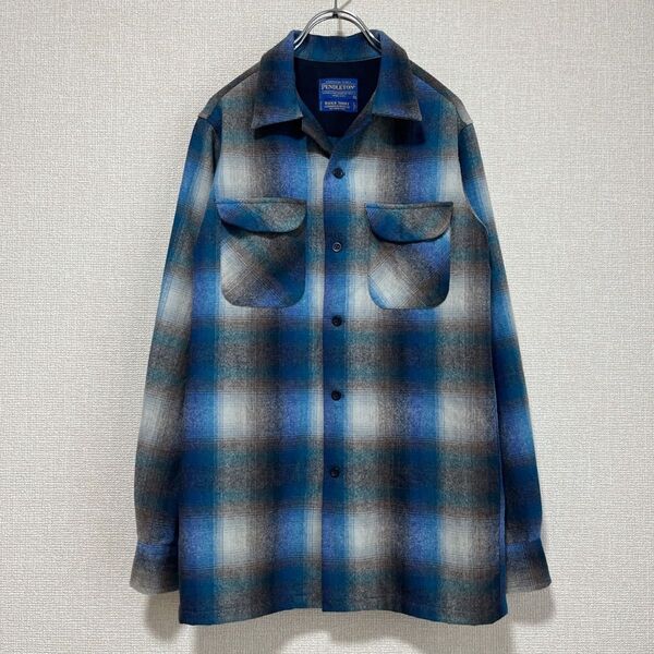 【極上配色】00's PENDLETON オンブレチェック ボードシャツ