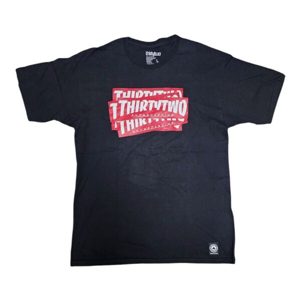 thirtytwo サーティートゥ メンズ 半袖 thirtytwoロゴ Tシャツ ブラック サイズL スノーボーダー
