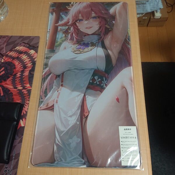 74 原神 八重神子 やえみこ マット デスクマット ラバーマット プレイマット ゲーム 美少女