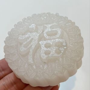 天然石の月餅 パワーストーン 置物インテリア 財運 福 幸運 ラッキー 小物ファッション 金運 お守 財運 小物ファッション