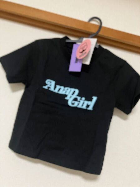 新品タグ付 150 Sサイズ Anap Girl アナップ 半袖Tシャツ 黒 綿100%