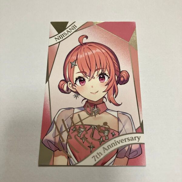 【にじさんじ 7th Anniversary】 ランダムチェキ風カード Bグループ 笹木咲 レア サイン入り 箔押し