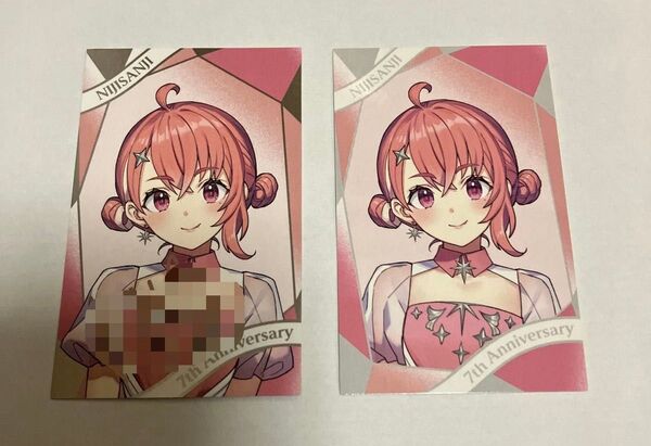 【にじさんじ 7th Anniversary】 ランダムチェキ風カード Bグループ 笹木咲 レア ノーマル サイン入り 箔押し