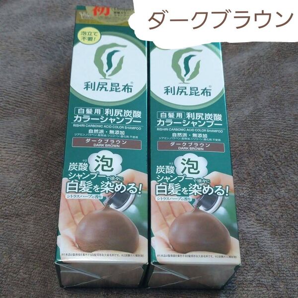利尻 炭酸カラーシャンプー ダークブラウン 180g 2本セット