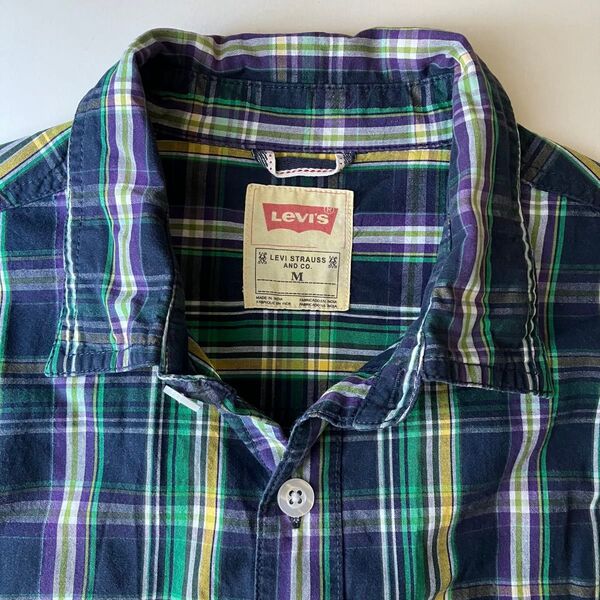 LEVI'S コットンシャツ US‐Mサイズ(JP-L相当)USリーバイス チェック柄