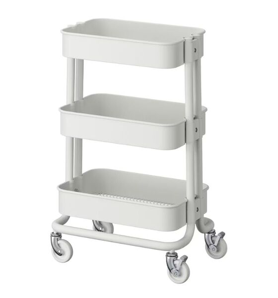 キッチンワゴン キャスター付き IKEA イケア ロースコグ 小 白 ホワイト